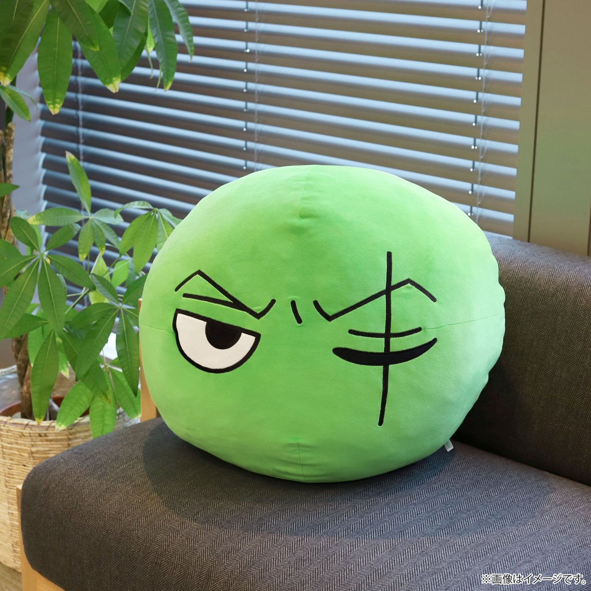 ✨新商品✨ 麦わらストアオリジナル♪ 大きなゾロのまりもクッションが