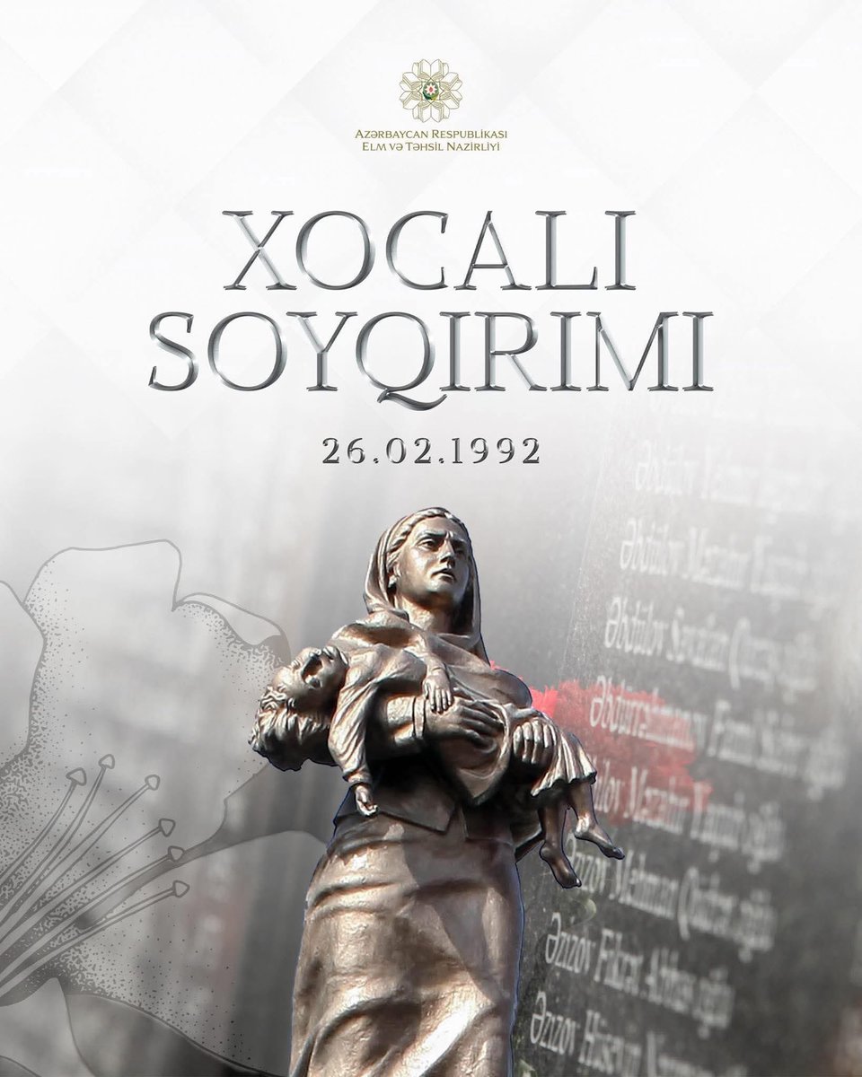Xocalı soyqırımından 34 il ötür. 

Bu faciəni unutmadıq, unutmayacağıq. 🥀

#XocalıSoyqırımı #KhojalyGenocide #JusticeForKhojaly #XocalıyaƏdalət