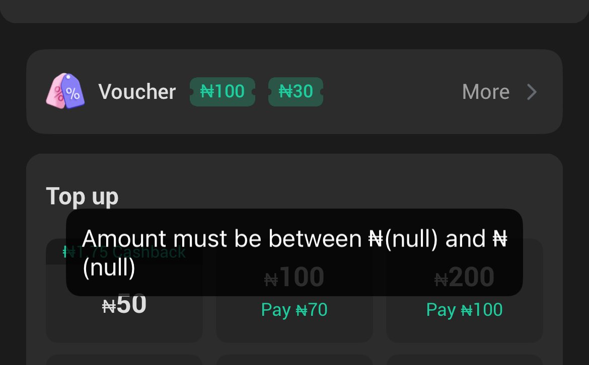 Dear ⁦<a href="/OPay_NG/">OPay</a>⁩,  what’s going on? It’s been 3 days since I’ve been experiencing this “null” thingy.