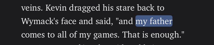 his father comes to all of his games ☹️