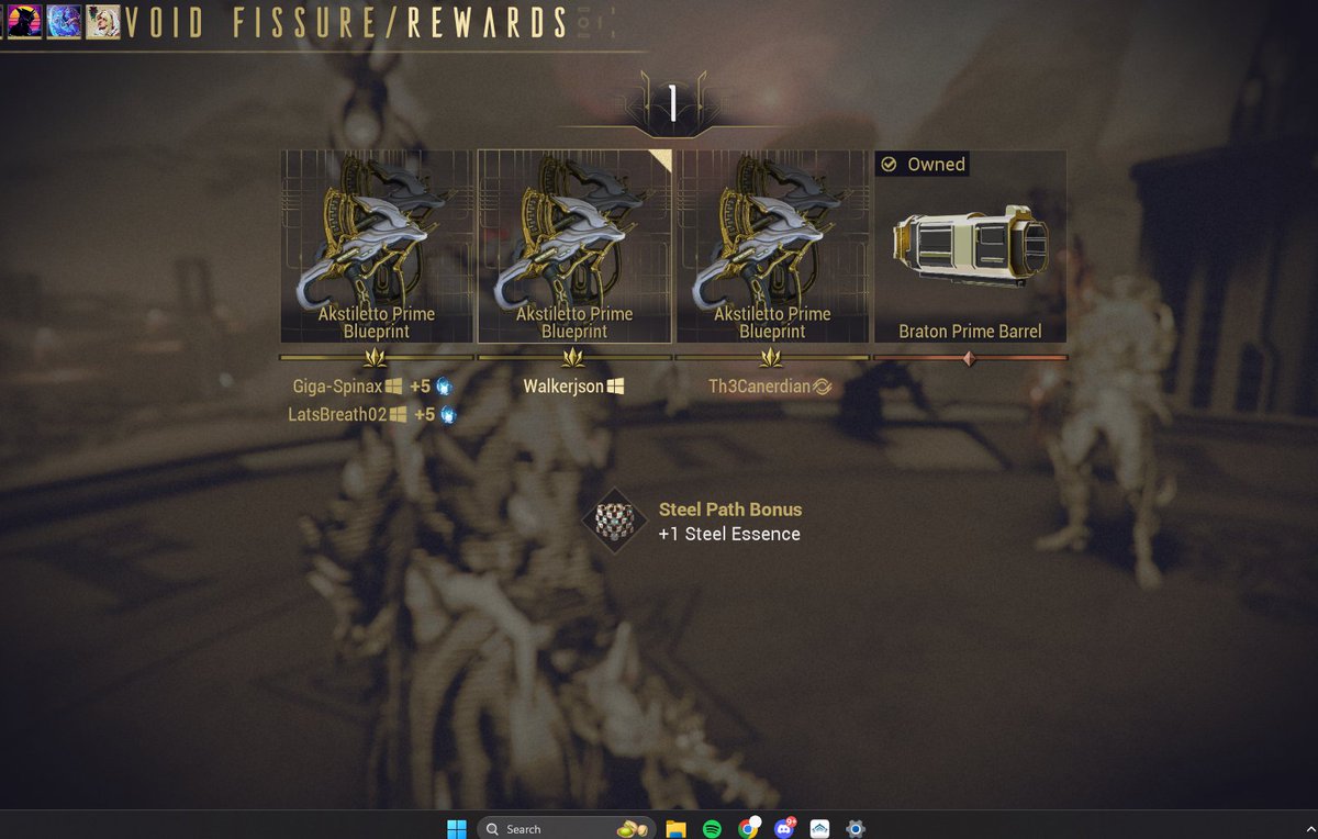 Last relic of the night bro.. DE trolling me.