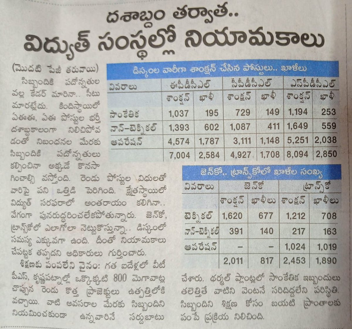 ap_Transco's tweet photo. Recruit_AEE_ApPowerSector
9 years of waiting is injustice.
Lakhs of engineers unemployed.
📢 Kindly ADD AP power utilities recruitment in Job Calendar
📢  recruitment on a REGULAR BASIS
👉 APTRANSCO 500
👉 APGENCO 300
👉 Apcpdcl 150
👉 Apspdcl 150
👉  Apepdcl 150
 1500+  AE/AEE https://t.co/4yFxIUJqeB