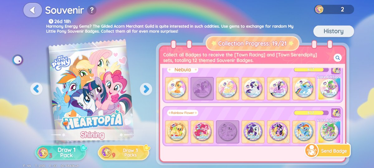 markftonin's tweet photo. WTT badge mlp server SEA

Have
Shining: fluttershy, rainbow dash
RF: Twilight Sparkle 

Need
Nebula: Pinkie pie
RF: fluttershy https://t.co/FJf3AO0woJ