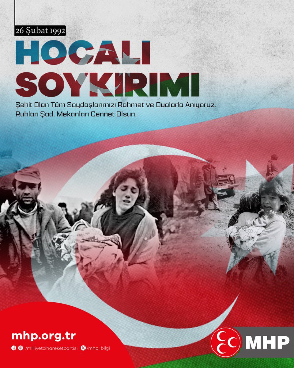 Şehit Olan Tüm Soydaşlarımızı Rahmet ve Dualarla Anıyoruz. Ruhları Şad, Mekanları Cennet Olsun.
#HocalıSoykırımı