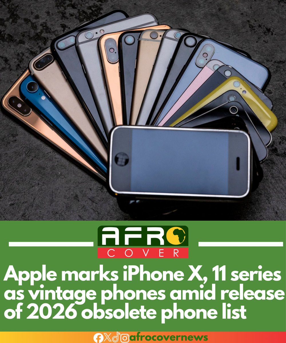 Apple has updated its list of obsolete and vintage devices for 2026, urging users to check if their gadgets are still supported for upgrades.

Read more below 👇 
afrocover.com/apple-marks-ip…