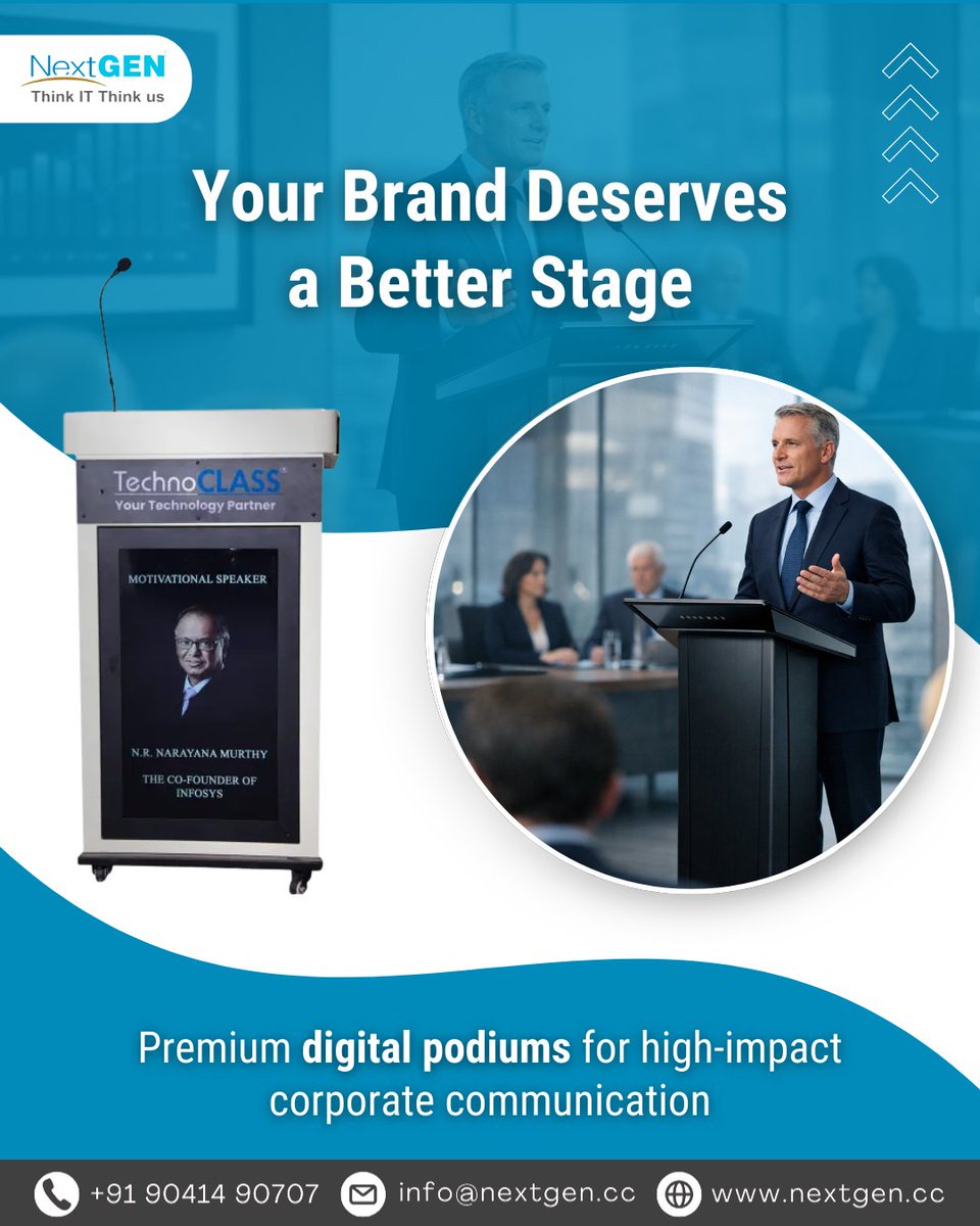 NextGenera78667's tweet photo. Premium finishes.
Integrated technology.
Future-ready systems for hybrid meetings and high-profile announcements.
Because great brands don’t present from ordinary lecterns.

#PremiumWorkspaces #CorporateBranding #SmartOffices #BusinessEvents #NextGenerationComputers #Indi https://t.co/S23xVoRZTY