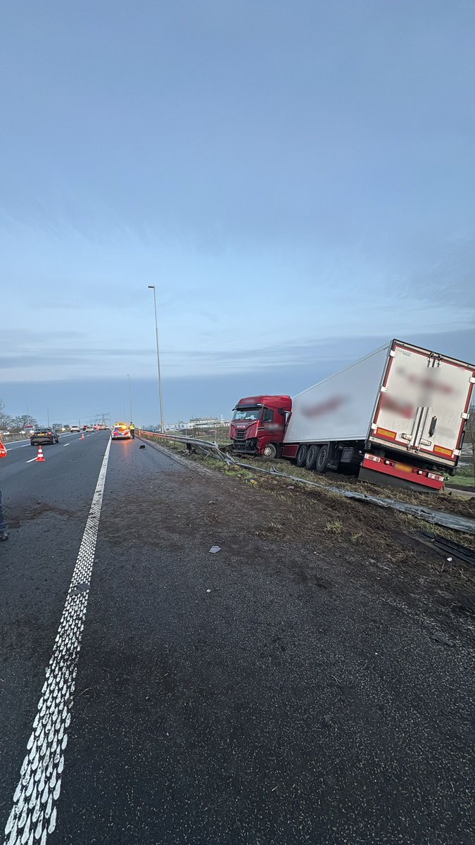 Ongeval op de A12 bij Bleiswijk