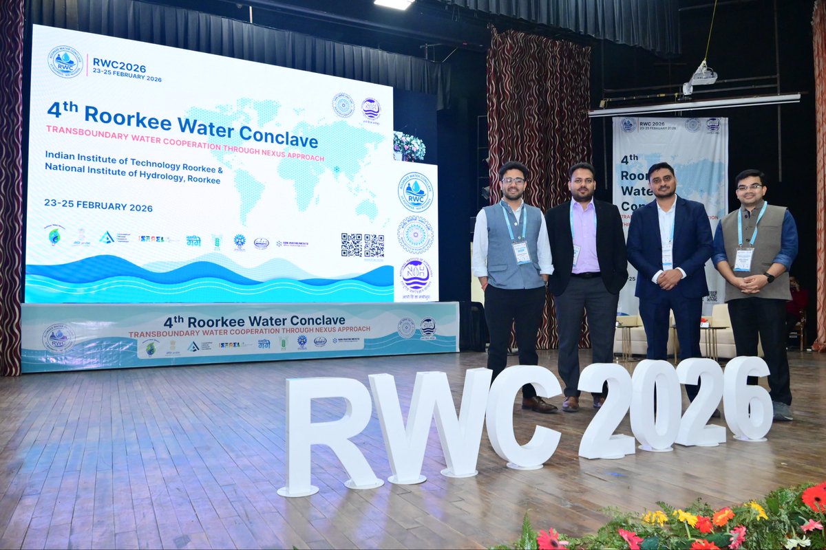 AshutoshHydro's tweet photo. With 500+ delegates from across the globe, the Roorkee Water Conclave (#RWC2026) has officially concluded! Deeply thankful to every delegate, researcher, and student who joined us at @iitroorkee to champion transboundary cooperation through nexus approach. @NIH_Hydrology https://t.co/KOTnc9RUWv