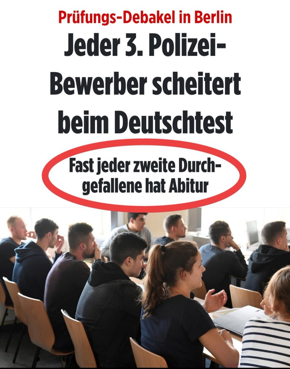 Gestern mal wieder deutschlandweiter Aktionstag gegen Hass &amp; Hetze beim BKA, mit vielen Hausdurchsuchungen, vermutlich mehrheitlich wegen irgendwelcher Pillepalle-Aüßerungen (s. #Pinocchio). Während dessen scheitert jeder dritte Polizeianwärter am Deutschtest. DE ist krank.🤮