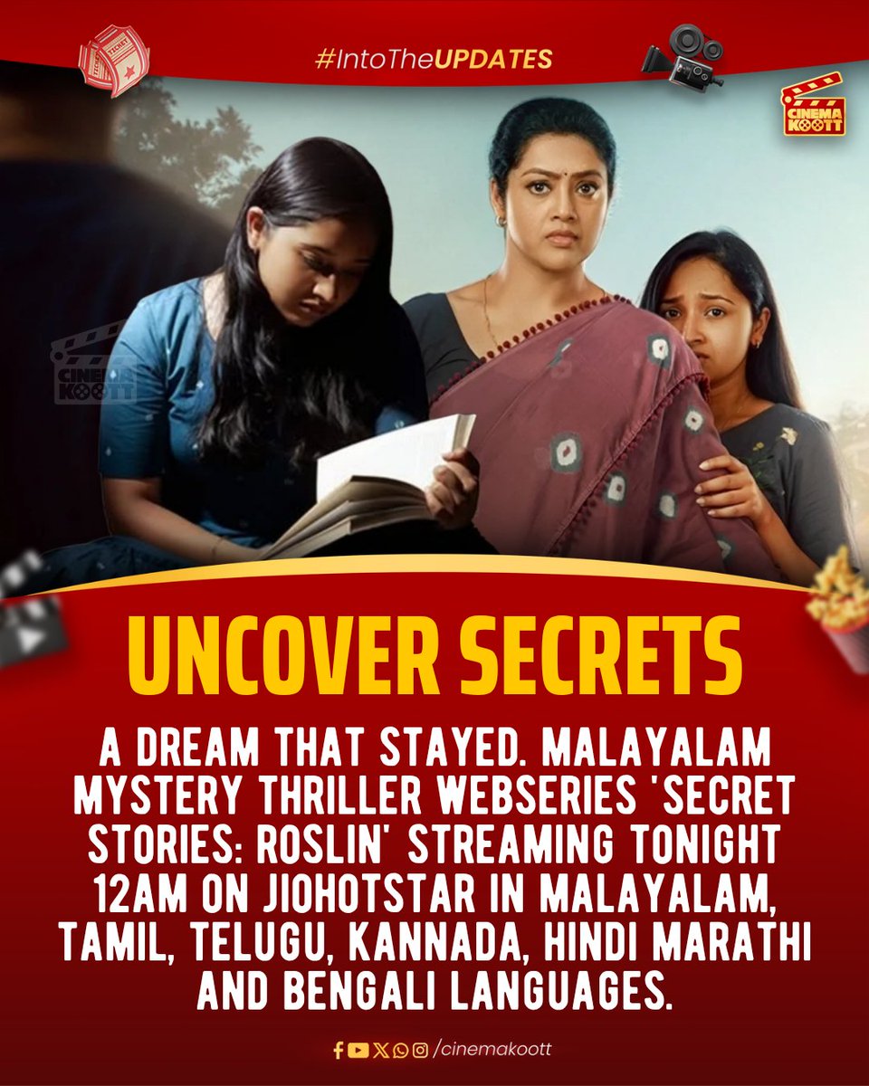Secret Stories: Roslin - Feb 27, 12am Jiohotstar 

_
#intotheupdates #cinemakoott