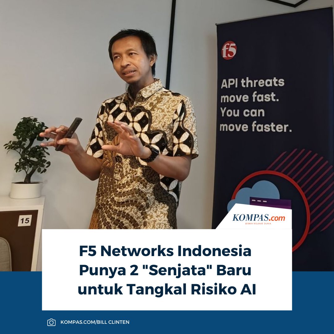 KompasTekno's tweet photo. Perusahaan keamanan sistem penghubung aplikasi (API) asal Amerika Serikat, F5 Networks, memperkenalkan dua pendekatan baru untuk mengamankan penggunaan kecerdasan buatan (AI) perusahaan di Indonesia.

👉🏻Baca di sini https://t.co/SjFm27myaV

~AM #F5Networks #AI #AmerikaSerikat https://t.co/lVrkg0eqPa