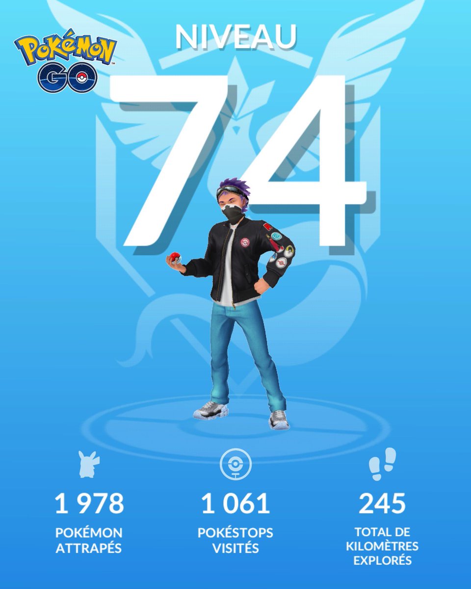 MatafPixels's tweet photo. 2 months and 2k pokemon later #level74 #PokemonGo https://t.co/X0vmeIaKQc