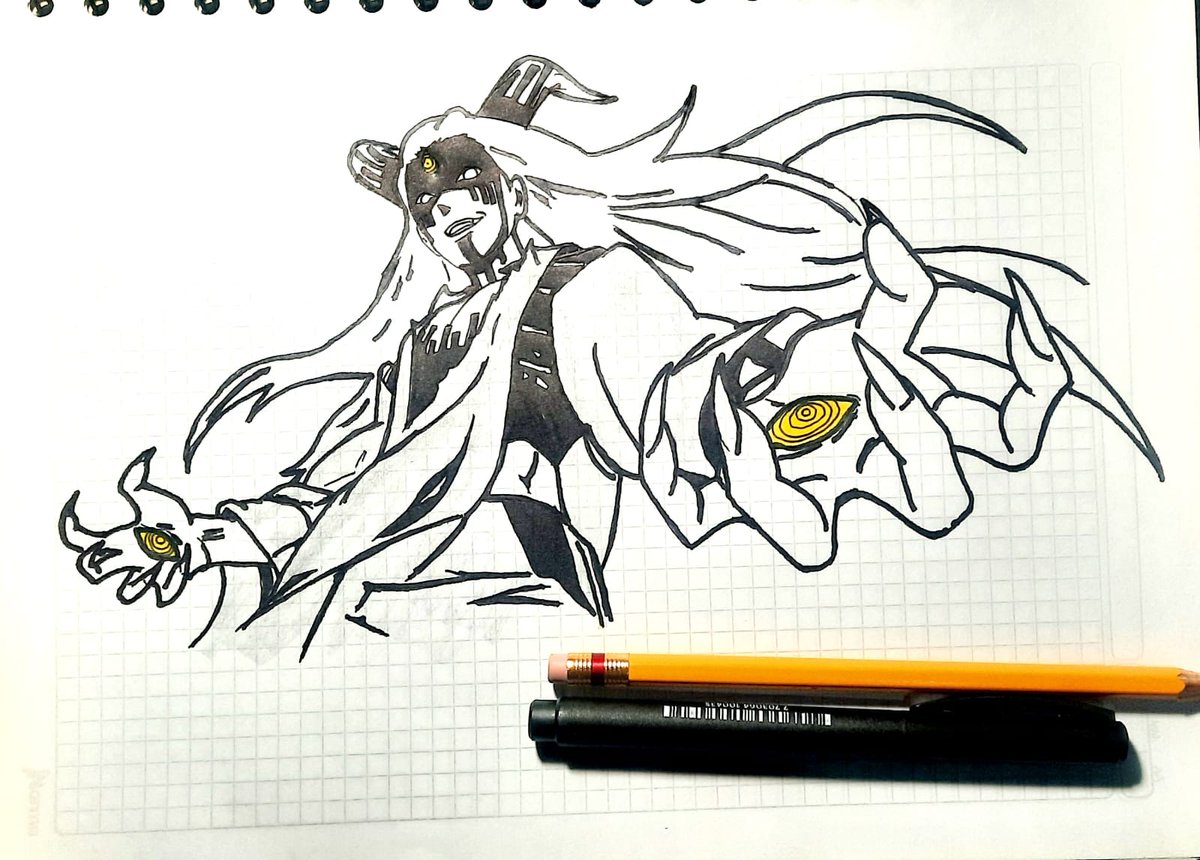 -El Dragoon y sus Recuerdos- 
Dibujando Ando! hoy vamos con Momoshiki de Boruto.
💙🎮🤘