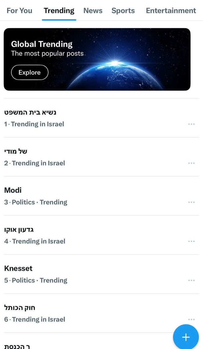 DDNewslive's tweet image. Trends on X in Israel are dominated by Modi, with the No. 2 and No. 3 spots highlighting PM @narendramodi's visit. 

#PMModiInIsrael #PMModiIsraelVisit #PMModiVisitsIsrael