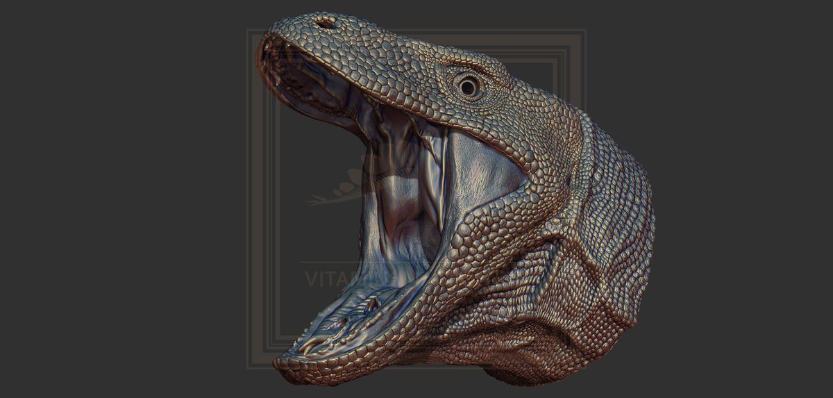 After working with ZBrush and mostly creating extinct reptiles, I finally tried sculpting a living reptile for the first time.
Having so many reference materials available is truly a great advantage.
I’ll challenge myself with the full body when I have more time.
#Komododragon