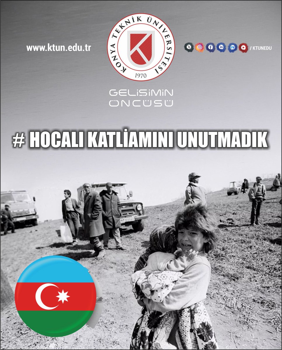 KTUNEDU's tweet photo. 26 Şubat 1992’de Hocalı’da yaşanan katliamda hayatını kaybeden sivilleri rahmet ve saygıyla anıyoruz.

Unutmadık, unutturmayacağız.

#HocalıKatliamı 
#HocalıSoykırımı https://t.co/Bv6EIL2tEv