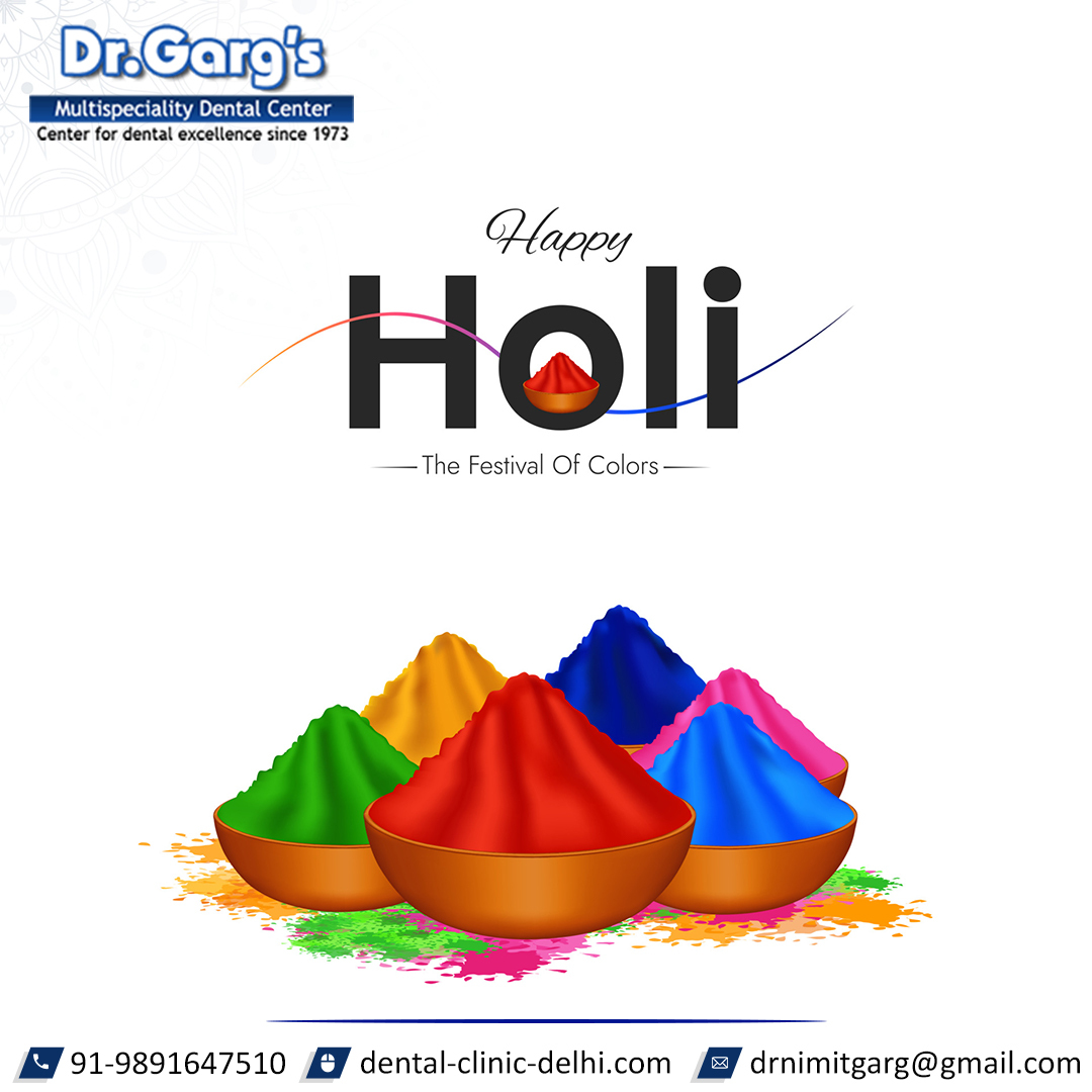 Dr. Garg’s Multispeciality Dental Center

🌸🌈 Happy Holi – The Festival of Colors! 🌈🌸

This Holi, brighten your smile as beautifully as these vibrant colors! 😁✨

#HappyHoli #FestivalOfColors #DrGargsDental #SmileBright #HealthySmile #HoliCelebration #DentalCare #Festive
