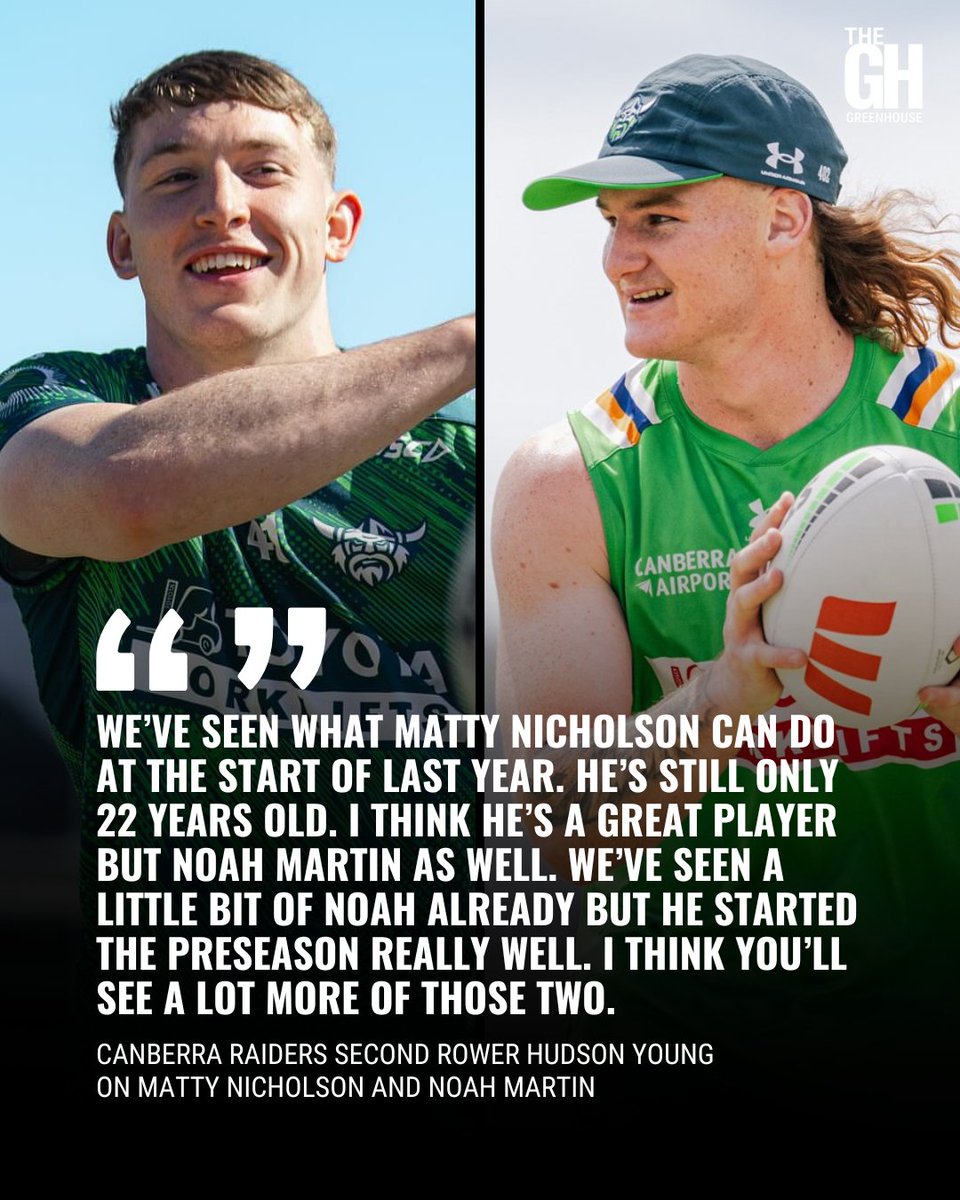 The Canberra Raiders who impressed Hudson Young in the preseason. 🏉🏃‍♂️‍➡️📋👉 ow.ly/1Z5N50YmgRi

#NRL #WeAreRaiders #Canberra #Raiders #CanberraRaiders