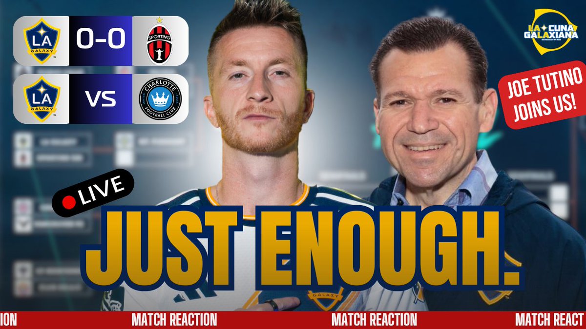 🚨LIVE SHOW ALERT🚨

🎙️🚨JUST ENOUGH! LA Galaxy Advance in CCC! Joe Tutino Joins!🔥
👥 Voice of the LA Galaxy, <a href="/joetutino/">Joe Tutino</a> 

📆TONIGHT (THURSDAY, 2/26)
⏰9PM PST
📺YouTube👉bit.ly/40t970L