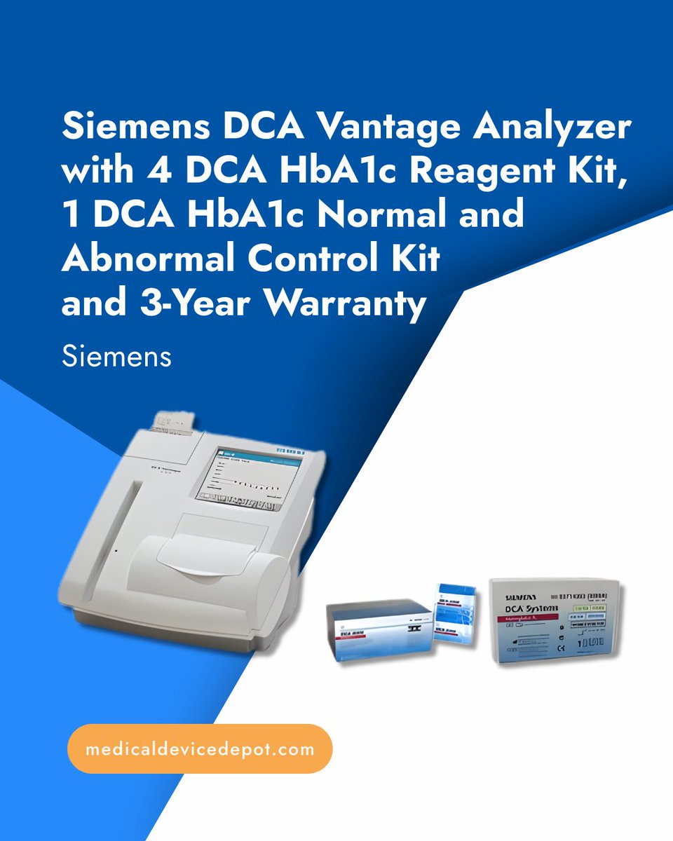 MedDeviceDepot's tweet photo. Support accurate diabetes testing and long-term patient monitoring with the Siemens DCA Vantage Analyzer.

Order here:​
👉 https://t.co/VQ7AbbCCp8 https://t.co/RJe0oY2MHQ