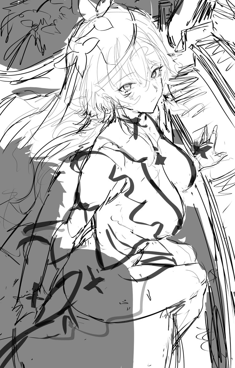 rororo_sub's tweet photo. The Shorekeeper sketch https://t.co/1w2WOWox77