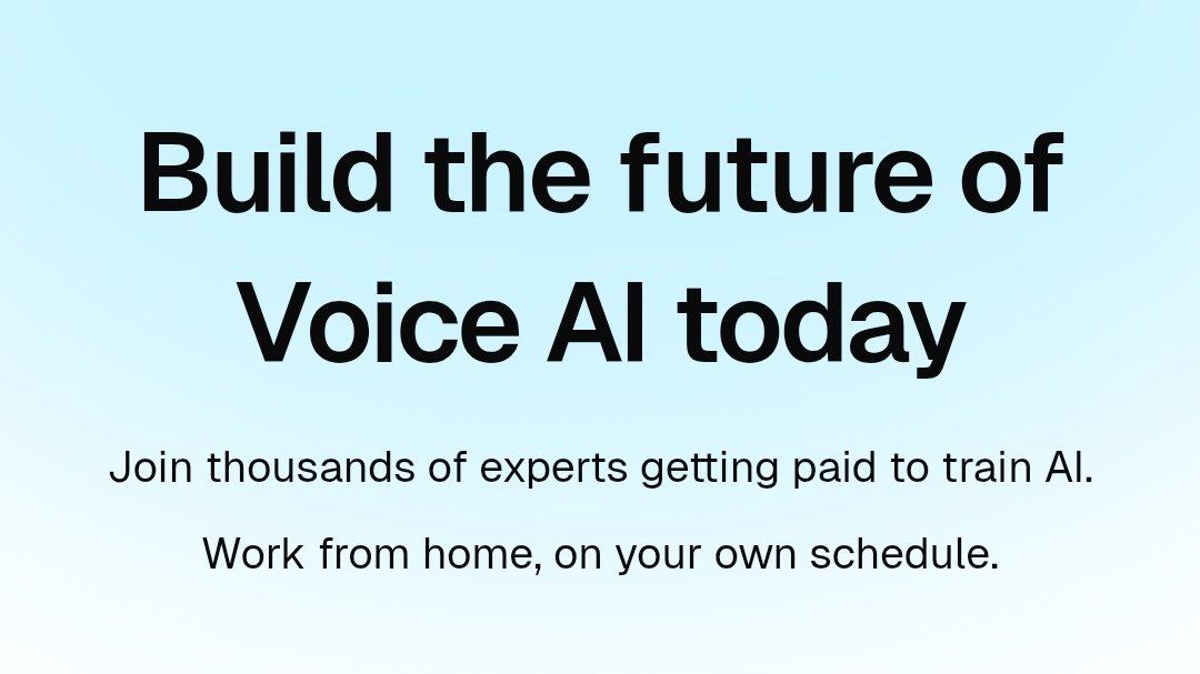 justprotocol's tweet photo. Dear Grinders,

Here is another USDT paid gig for us to hop on 👌

I just discovered top AI projects needing voice trainers/raters/speech data roles 

 📍 Fully remote
 📍 Earn as high as $15-$50/hr 
 📍 No VPN required 
 📍 No Pow required 

Details here 👇

-WorkBolt AI: Record unscripted convos for voice AI dev. 
$15-50/hr. 
Native speakers 
apply: https://t.co/1m8hJWi1Eh

- Outlier: Voice acting for AI training (emotions/accents). 
Up to $40/hr. 
Sign up: https://t.co/GvbsIJ6bLr

- Appen CrowdGen: Rate TTS audio quality/authenticity. 
Hourly pay. 
Apply: https://t.co/HdvN1yO5Wf

Check their sites for current openings matching your criteria.

Let me know if you applied to any.

Repost