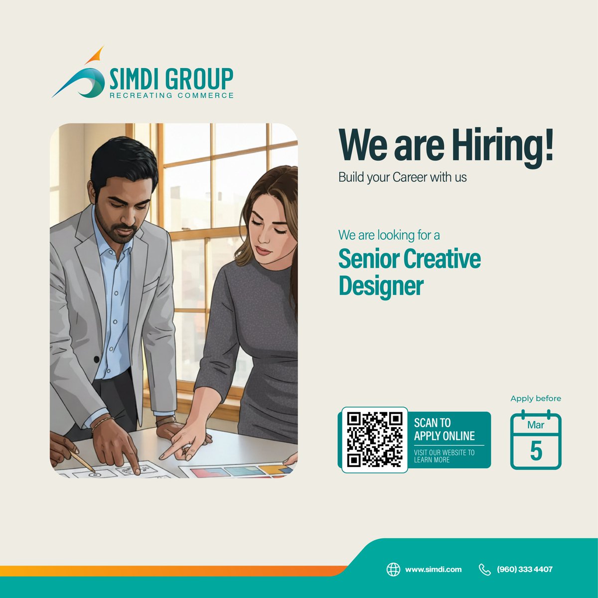JOIN OUR TEAM! 
If you feel this position offers you the opportunity to seek progress in your career, apply directly through our portal: career.simdi.com