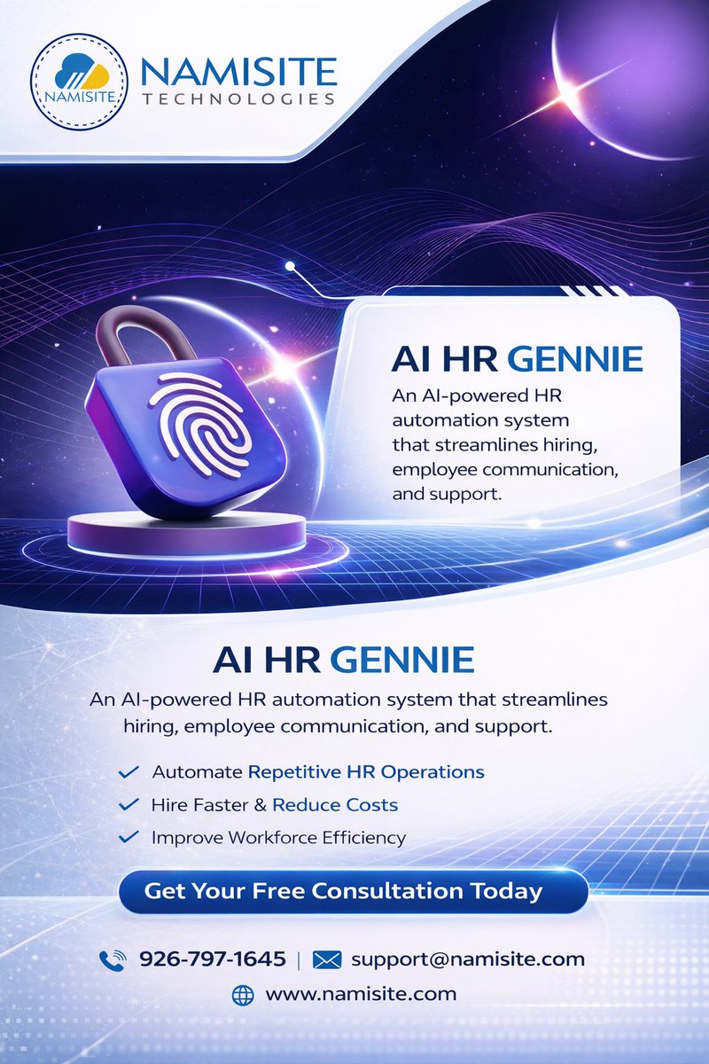 NAMISITE1's tweet photo. #NamisiteTechnologies #DigitalTransformation #BusinessAutomation
#SmartBusiness #EnterpriseSolutions #TechForBusiness #ITServices
#SoftwareSolutions
#AIbots #AutomationTools
#StartupIndia #ScaleWithTechnology #DigitalIndia #CloudBasedSolutions #saasplatform https://t.co/W7GgaqsjSN