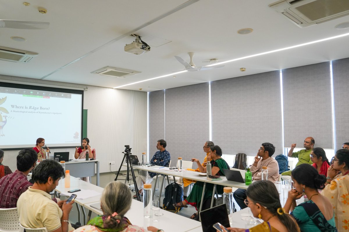 ahmedabad's tweet photo. The School of Arts and Sciences, Ahmedabad University, co-hosted the First Annual Conference of the Forum for Research in Indian Music, 7-8 Feb 2026.
Scholars presented research exploring Indian music traditions through textual, historical, and empirical approaches. https://t.co/5MMCJ6iCSH