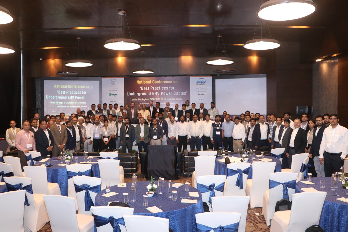 cbip_india's tweet image. Here are glimpses from the Inaugural Ceremony:- 
National Conference on Best Practices for Underground EHV Power Cables dated 26-27 February 2026 at New Delhi, organized by @cbip_india CIGRE India Supported by @CEA_India. 
#undergroundcables #cables #powersector