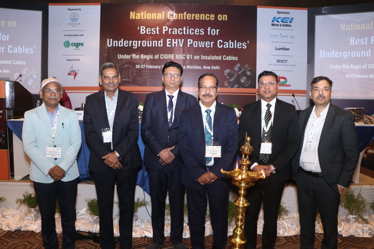 cbip_india's tweet image. Here are glimpses from the Inaugural Ceremony:- 
National Conference on Best Practices for Underground EHV Power Cables dated 26-27 February 2026 at New Delhi, organized by @cbip_india CIGRE India Supported by @CEA_India. 
#undergroundcables #cables #powersector