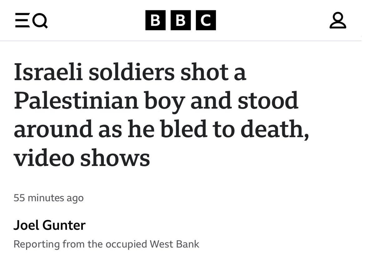 AssalRad's tweet photo. Bravo @BBCNews, this is a headline. 

These are the stories you should be writing every day to show the reality of Israel’s occupation. https://t.co/LzGMkmLuId