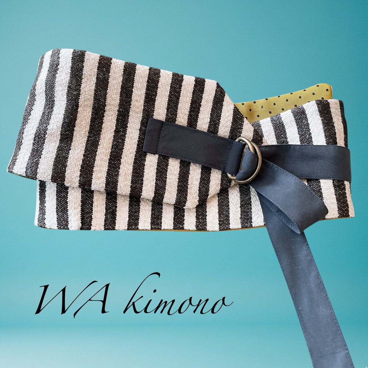 帯締め3種 【くぅちゃん】クロスサッシュベルト＊帯締め一体型｜袋帯リメイク
