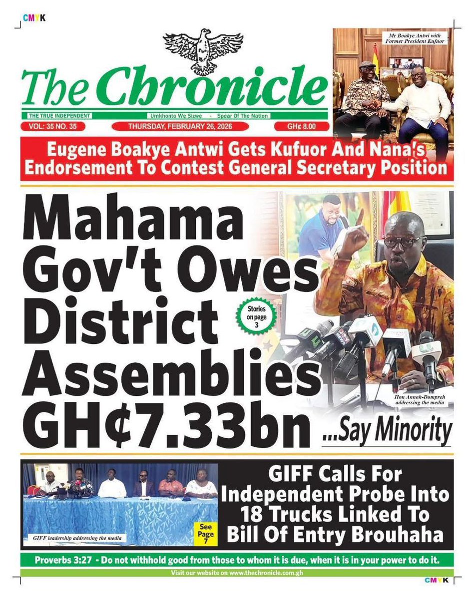 Newspaper Review: Thursday, February 26, 2026