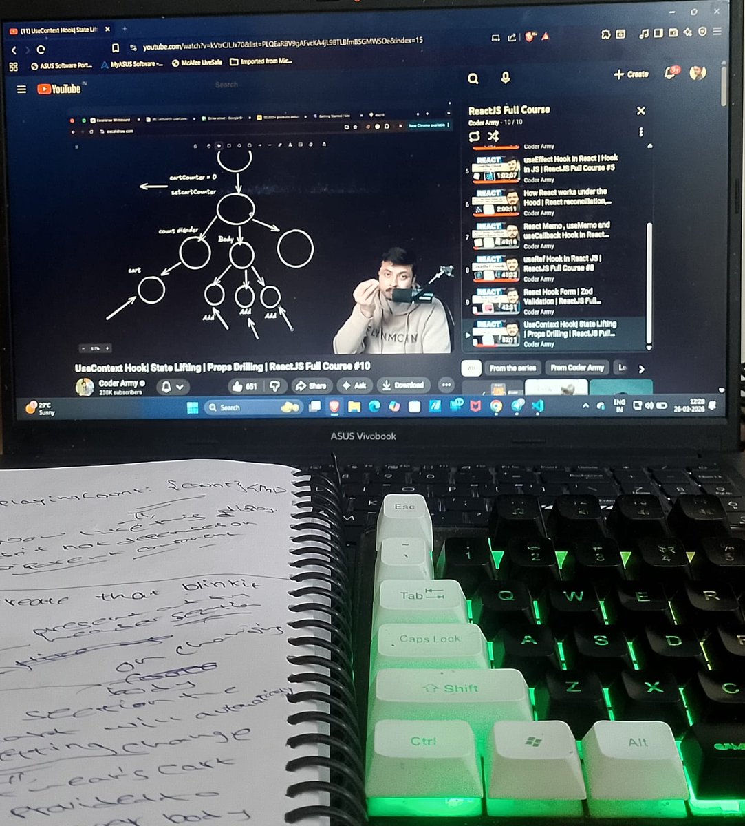 NaiduGunde99605's tweet photo. Learn why state lifting matters, how prop drilling becomes messy, and how useContext fixes it cleanly.Includes clear mental models and a practical e-commerce cart example. 🚀🔗
 Source Code:
https://t.co/QQORT9JjyX #ReactJS #ContextAPI #useContext #WebDevelopment #ReactHooks https://t.co/LXU1c9HzJB
