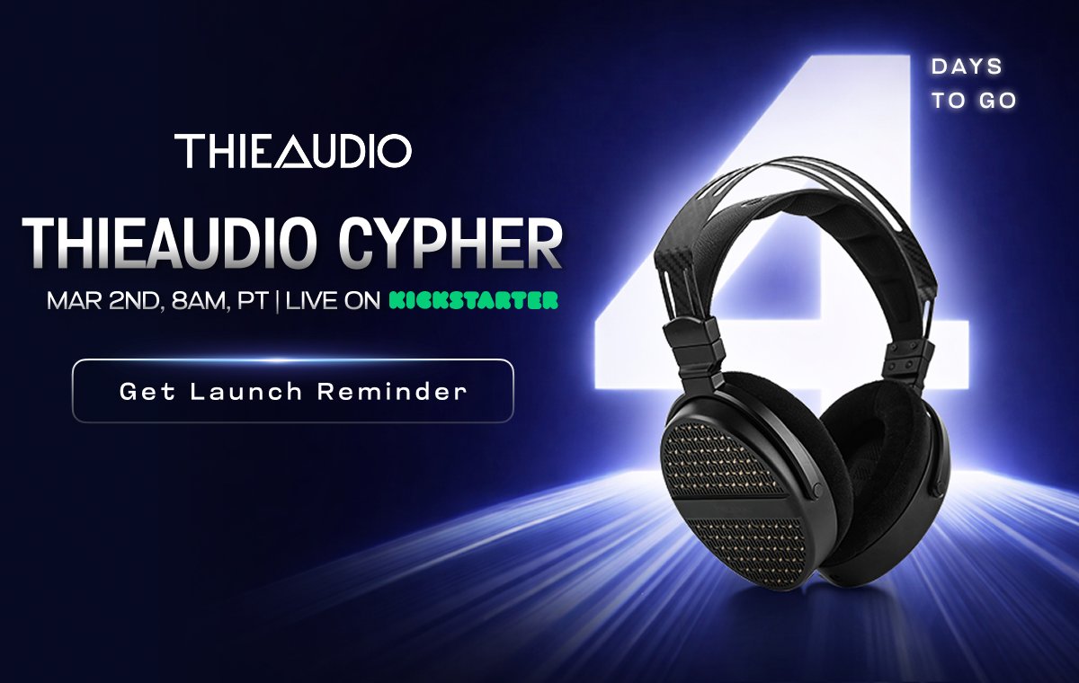 thieaudio's tweet image. 🗣️THIEAUDIO CYPHER - 4 DAYS TO GO!!!🙌🙌

🔗kickstarter.com/projects/linso…?

#THIEAUDIO #thieaudiocypher #newproductlaunch #kickstarter #audiophiles #headphones