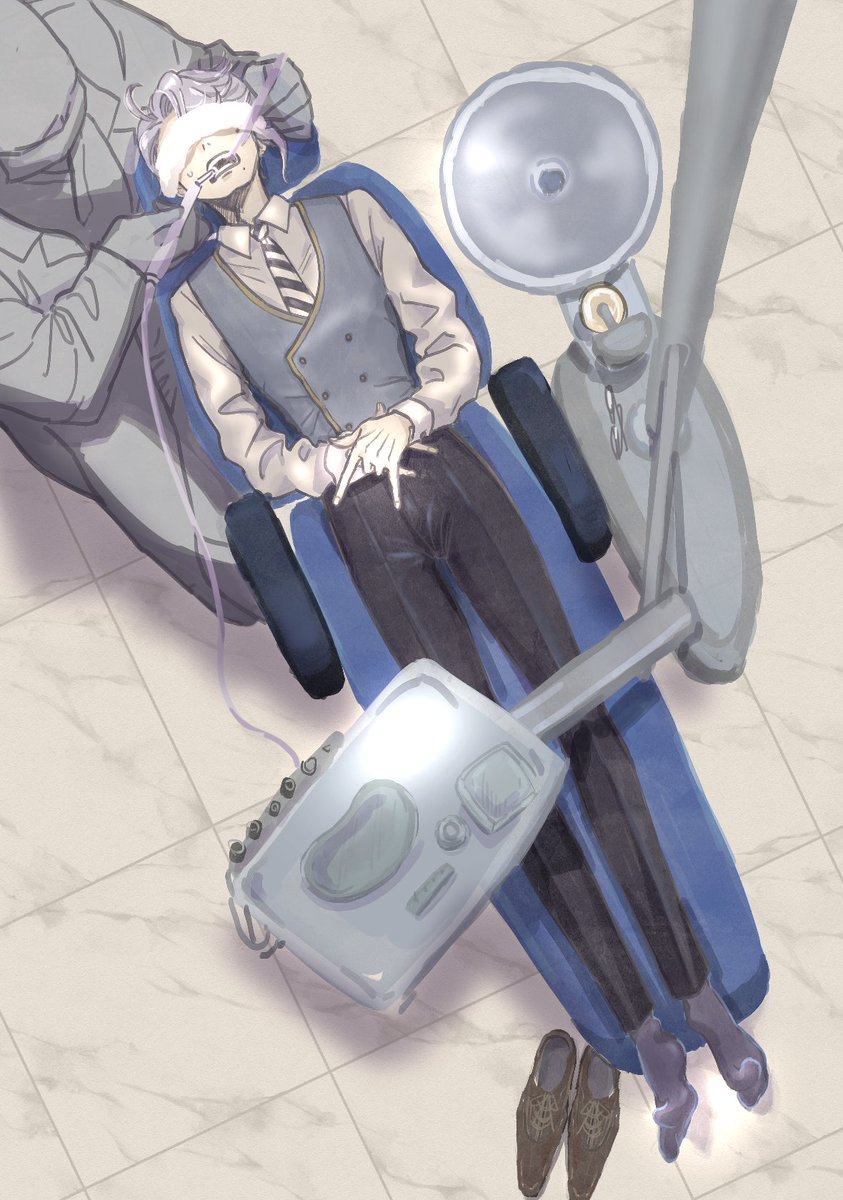 歯の治療中というものは、どうしても力が入ってしまうものですよね…っていう落書き
