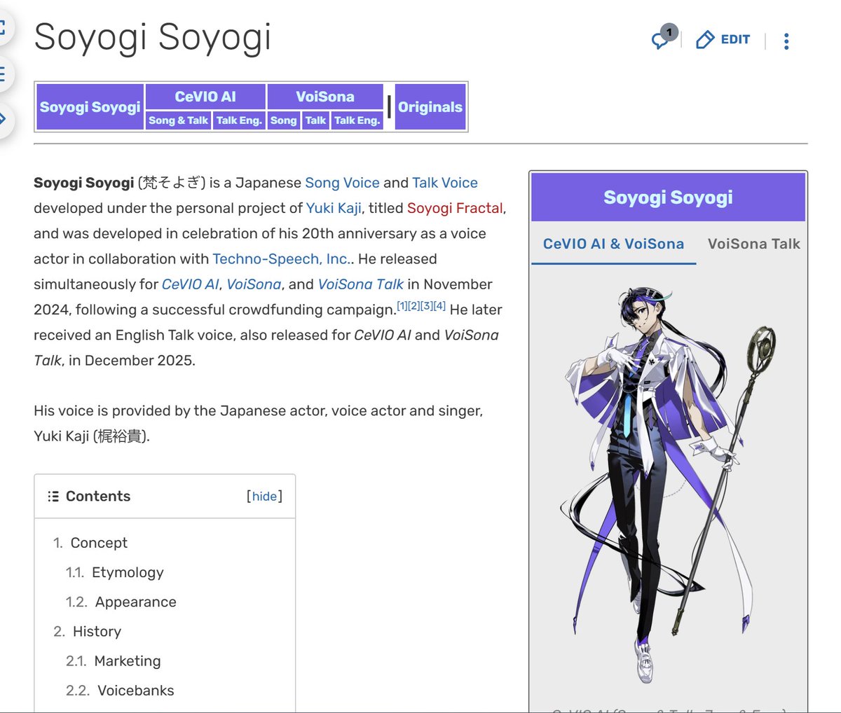 ppl who know nothing abt this whole thing need to stop causing misunderstanding bc kaji's talking abt his VOICE SYNTH project and he's still very much against unethical use of gen AI 😭

like plssss i need you to do research first before typing anything
cevio.fandom.com/wiki/Soyogi_So…