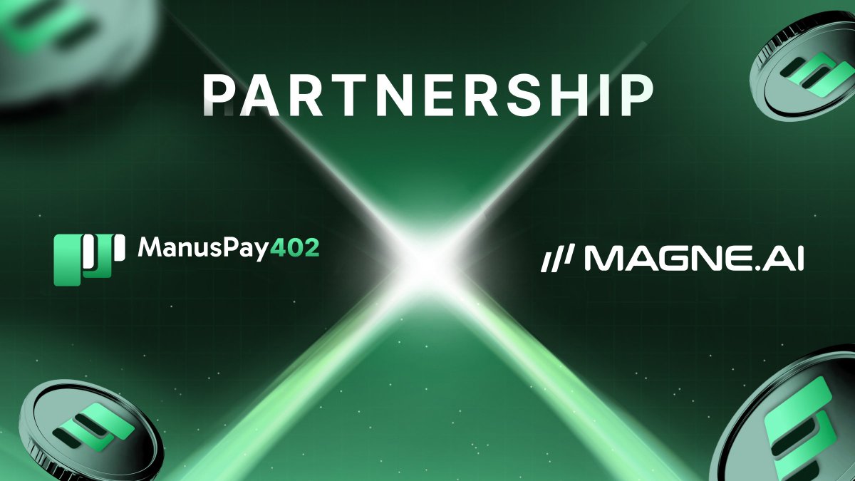 ManusPay_X's tweet photo. 🚨 New Partnership 🚨
#ManusPay 🤝 @Magne_Ai
#MAGNE.AI is a Web3-native AI smartphone designed for secure crypto asset management and on-device intelligence.📱
💳Together, we aim to power secure AI payments, device-level autonomy, and on-chain ownership infrastructure. https://t.co/XUYFPjXnI6