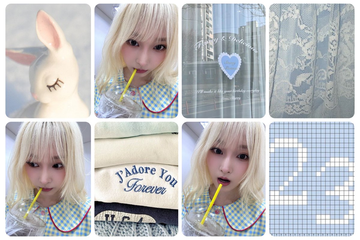 Sugar-spun whimsy n’ periwinkle ruffles painting the world in marshmallow shades... 🪽Ⳋ𝅄 I’m nibblin’ on 𝙨𝙬𝙚𝙚𝙩 𝙨𝙞𝙥𝙨 in this darling gingham because it’s just too precious to resist! 🥤