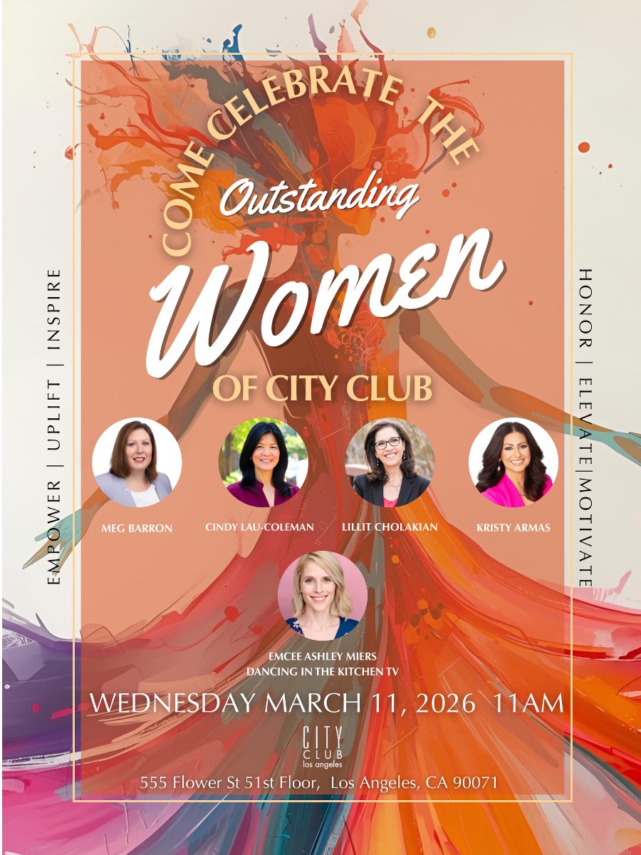LillitL's tweet photo. I am humbled to have been nominated and recognized alongside these amazing women and servant leaders - Outstanding Women of City Club LA 17th Annual Luncheon on March 11, 2026. 🙏❤️🎉

Join us for an inspiring and uplifting time together - https://t.co/8y26J9CEro https://t.co/EAbn7OKLSX