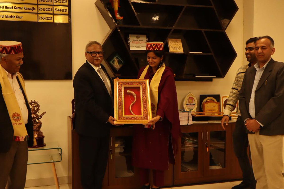 iiituna's tweet photo. IIIT Una inaugurated its Sports Office on 23 February 2026, led by Ms. Kavita Khanna, Chairperson, BoG, in the presence of Dr. Gitanjali Yadav (NIPGR), Prof. D. K. Lobiyal (JNU), Dr. Kamal Jeet Singh (HPPTCL), Prof. Manish Gaur (Director), and Dr. Gaurav Tandon (Registrar). https://t.co/1doDfCrlvs