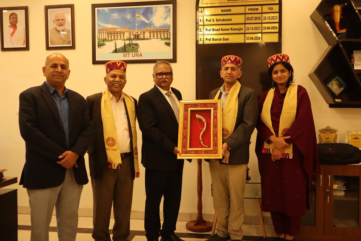 iiituna's tweet photo. IIIT Una inaugurated its Sports Office on 23 February 2026, led by Ms. Kavita Khanna, Chairperson, BoG, in the presence of Dr. Gitanjali Yadav (NIPGR), Prof. D. K. Lobiyal (JNU), Dr. Kamal Jeet Singh (HPPTCL), Prof. Manish Gaur (Director), and Dr. Gaurav Tandon (Registrar). https://t.co/1doDfCrlvs