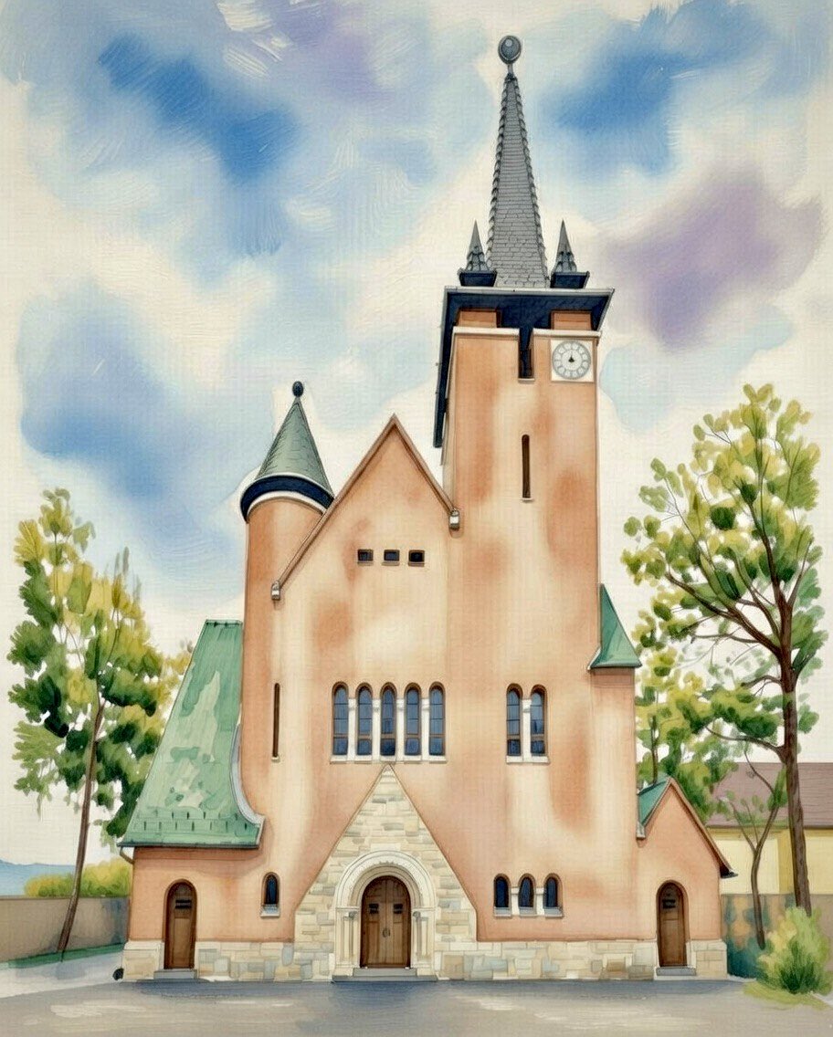 casedeepoca's tweet image. The Church with Cockerel in Cluj/ Kolosvar, Transylvania. Hungarian National-romantic style, arch Karoly Kos, 1913. #churchwithcockerel #transylvania #karolykos #casedeepoca #valentinmandache