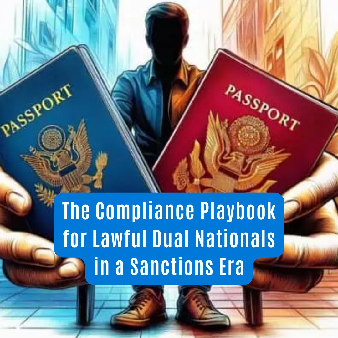 InfoAmicus's tweet image. #BREAKINGNEWS - Are you a dual national? Dual nationals are increasingly finding themselves swept up in enforcement debates over sanctions evasion and identity laundering.  

Learn how to ensure you are compliant on our #pressrelease:  axcessnews.com/national/legal…

#secondpassport