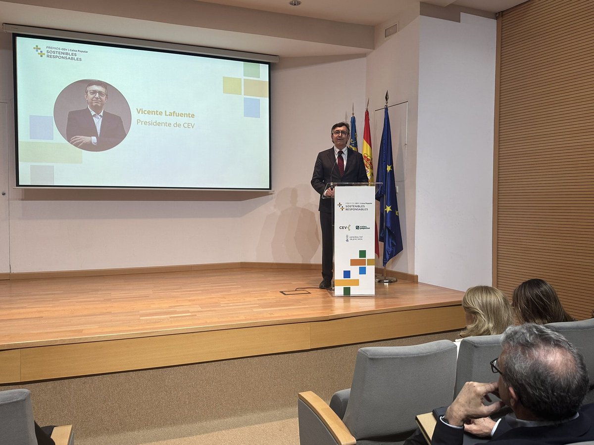 UGTPV's tweet photo. 👥 Acompanyem a la @CEV_CV en la seua II edició dels premis “+ Sostenibles + Responsables” un reconeixement al compromís de les empreses valencianes amb el desenvolupament sostenible. 🌱 https://t.co/oy6yg62f9Q