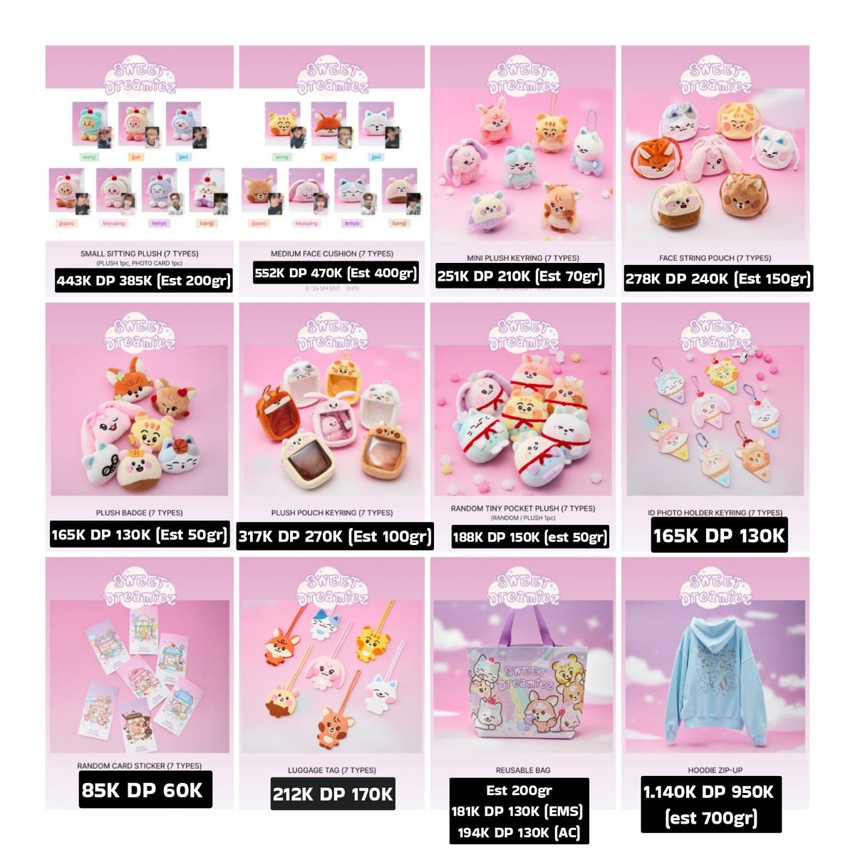 cherryrosesunfl's tweet photo. [OPEN PO] SWEET DREAMIEZ LINE FRIENDS 

💵 Harga tertera di pict 
✅ Est bersih INA 
⏰ Close &amp; last pay DP 4 Maret
❌ Packing/cancel ❌ 
📍 Tangerang 

Link GO ⬇️
https://t.co/GaCkFaCIUc https://t.co/XS3clKSLxW