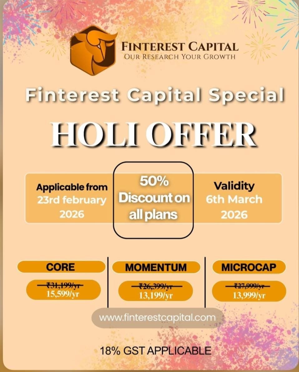 FinterestC's tweet photo. 🎨 HOLI SPECIAL OFFER !!

Flat 50% OFF on our Equity Advisory! 

Ready to level up your investments for stronger growth? ���

Comment “HOLI” or DM us on WhatsApp https://t.co/ZR64YRwBEM 

Register here: https://t.co/gXquJzrsYT #HoliOffer #StockMarket #InvestSmart #EquityAdvisory https://t.co/0NY7NdTVKL