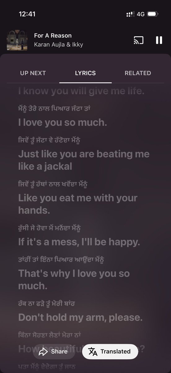 ShaishadSyed's tweet photo. @youtubemusic You need to work on the translation properly. It’s completely off the whats the translation means. https://t.co/KD84uGKCvk