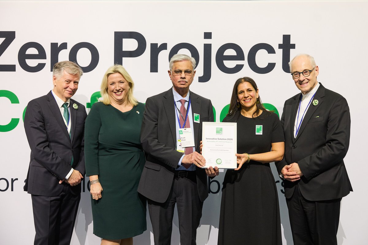 peekteam's tweet photo. Proud to share that @peekteam  was recognised at the #ZeroProject Award Ceremony at the UN Office in Vienna for advancing inclusion in eye care through our software &amp; data insights platform.
Grateful to @cbmIHI  for nominating us and championing inclusive eye health.
#ZeroCon2026 https://t.co/yoI2jL3R4v